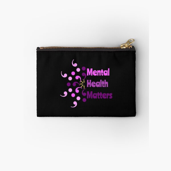 Item preview, Mental Health Matters Semi Colon Flower Affirmation on Black designed and sold by CottoVerdi.