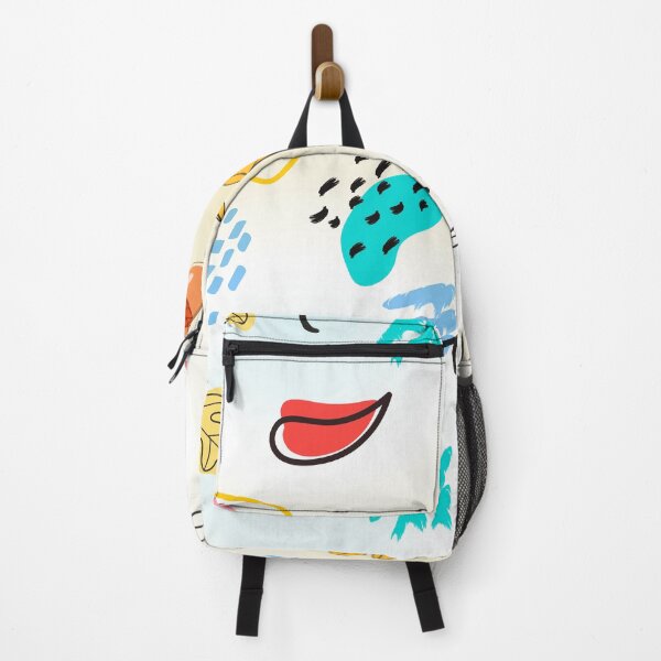 Item preview, Trendy abstract pattern with eyes and lips and autumn leaves.  designed and sold by TanaLuna.