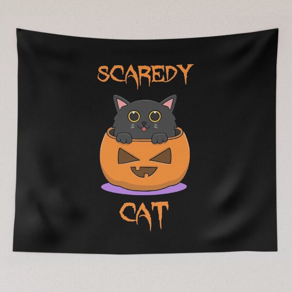 Item preview, SCAREDY CAT FUNNY HALLOWEEN designed and sold by Dieowl.