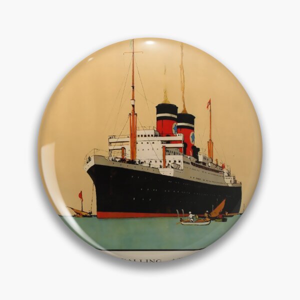 Item preview, Blue Star Line to South America retro poster designed and sold by CorasPosters.