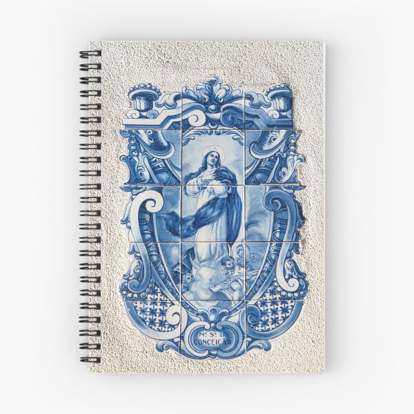 Item preview, Nossa Senhora da Conceicao - Antique Portuguese Azulejo Medallion of the Virgin Mary designed and sold by Georgia Mizuleva.