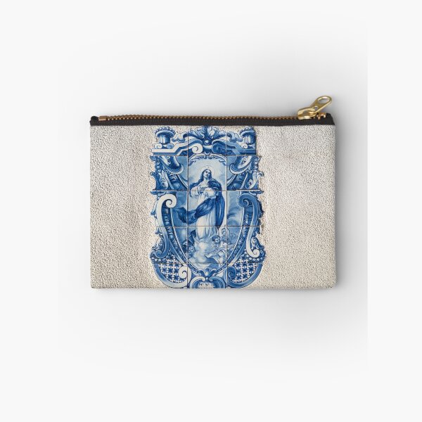 Item preview, Nossa Senhora da Conceicao - Antique Portuguese Azulejo Medallion of the Virgin Mary designed and sold by Georgia Mizuleva.