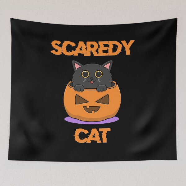 Item preview, SCAREDY CAT FUNNY HALLOWEEN designed and sold by Dieowl.