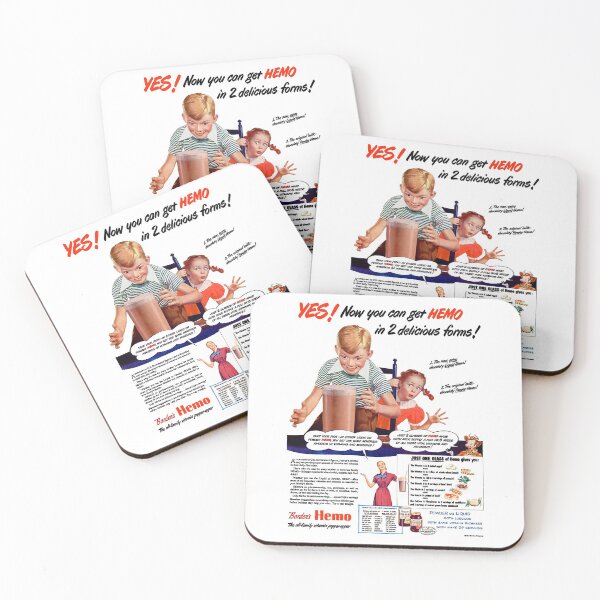 Item preview, HEMO DRINK - ADVERT designed and sold by ThrowbackAds.