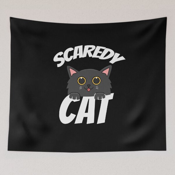 Item preview, SCAREDY CAT FUNNY CUTE CAT HALLOWEEN designed and sold by Dieowl.