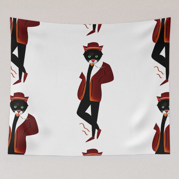 Item preview, Cool Dressed Black Cat Chilling designed and sold by Mary Riley.