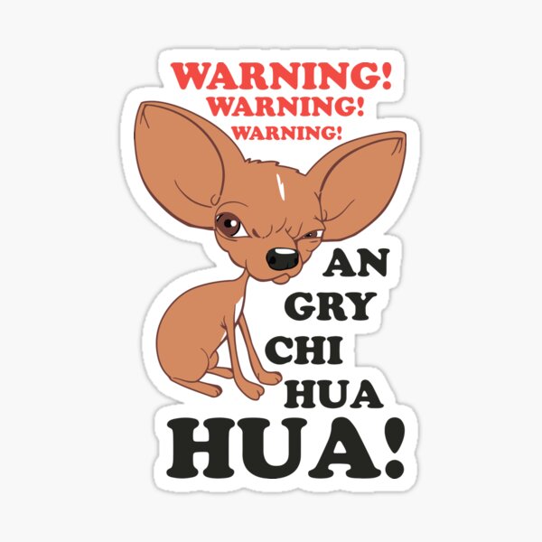 El Paso Chihuahuas Cute Chihuahua Angry Sticker by Artistshot