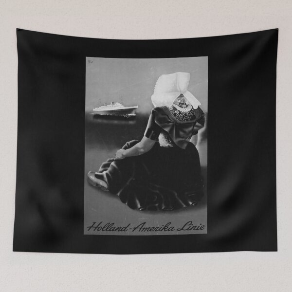 Item preview, Holland Amerika Linie Noire retro poster designed and sold by CorasPosters.