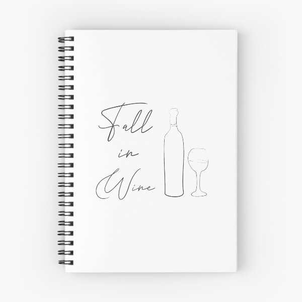 Item preview, Fall in wine  Black text Autumn  Bottle and glass of wine  sticker or magnet pack designed and sold by aloresarts.
