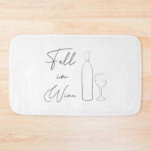 Item preview, Fall in wine  Black text Autumn  Bottle and glass of wine  sticker or magnet pack designed and sold by aloresarts.
