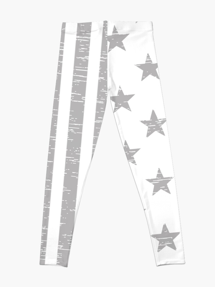 Thumbnail 4 of 5, Leggings, Grey Stars and Stripes designed and sold by paivihollander.