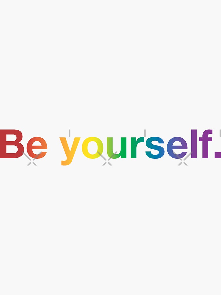 Thumbnail 3 of 3, Sticker, Be Yourself designed and sold by LanakilaStudio.