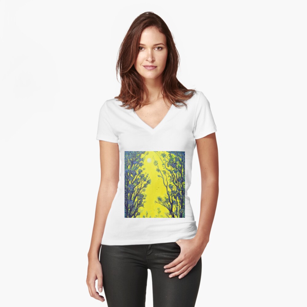 Item preview, Fitted V-Neck T-Shirt designed and sold by LindArt1.