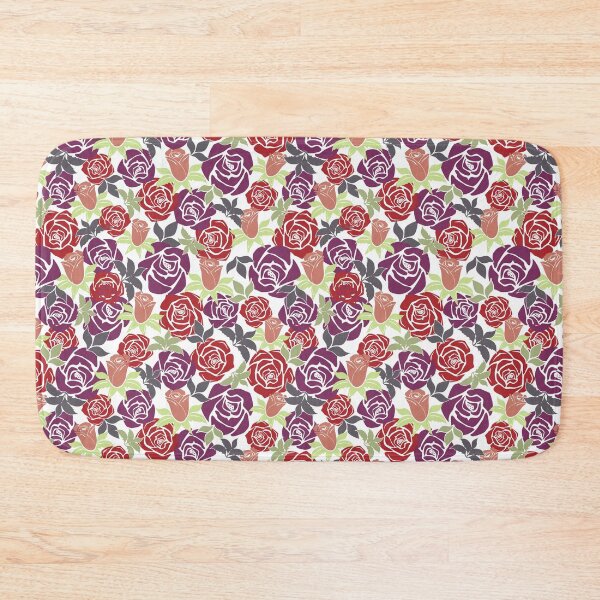 Item preview, Overlapping Red and Purple Roses from the Fancy Floral Zebra Collection II designed and sold by CJAura by Claire Jane Johnson.