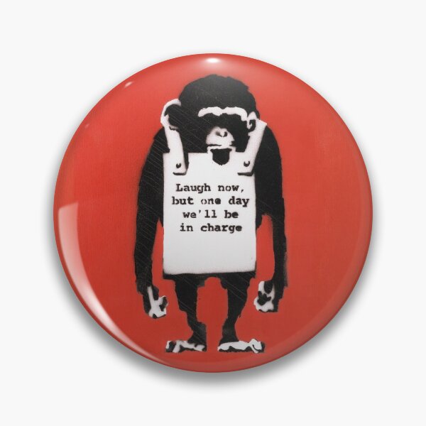 Item preview, Banksy Monkey Laugh Now Red With Stencil Signature designed and sold by WE-ARE-BANKSY.
