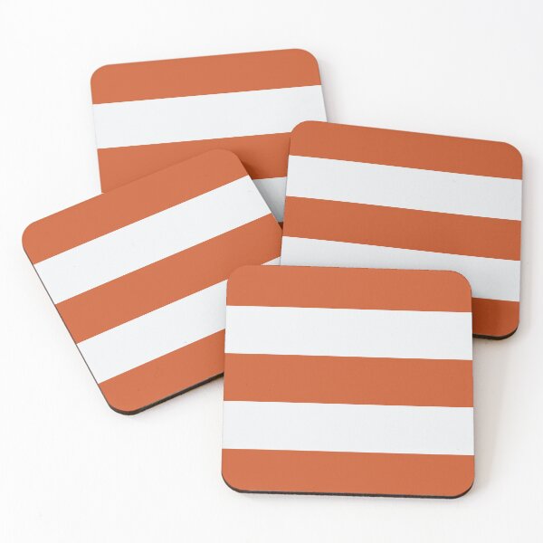 Item preview, Large TENNIS COURT CLAY and WHITE Horizontal Stripes designed and sold by RachelMacht.