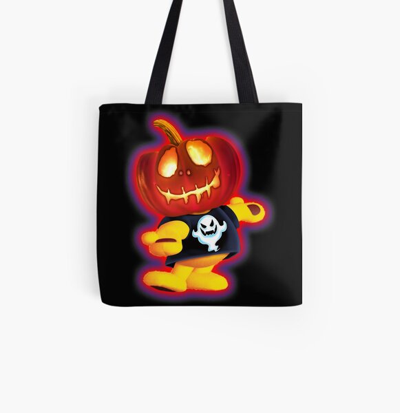 Trick or Treat Bag - Little Ted Pumpkin Head by OrganicBeej All Over Print Tote Bag