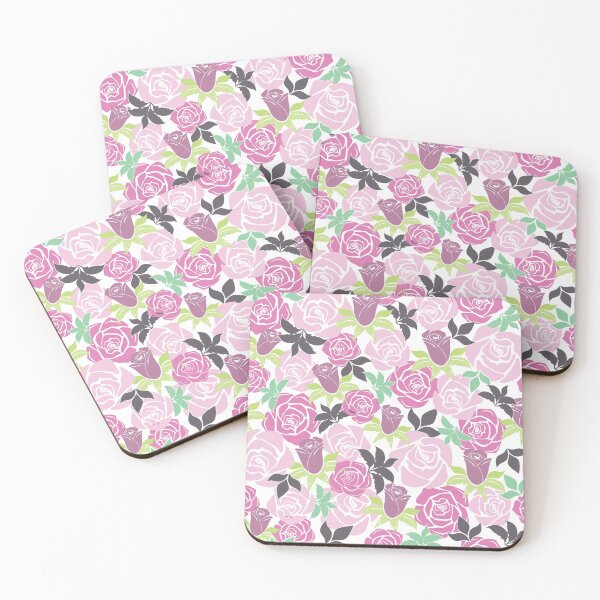 Item preview, Overlapping Pink Roses from the Fancy Floral Zebra Collection designed and sold by CJAura by Claire Jane Johnson.