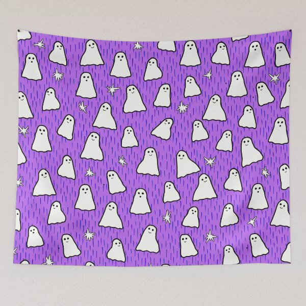 Item preview, Ghosts and Sparkles Halloween Pattern on Purple designed and sold by Harriet Linton.