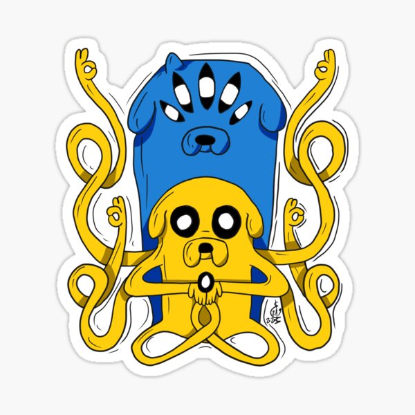 Adventure Time™ jake Meditation Sticker