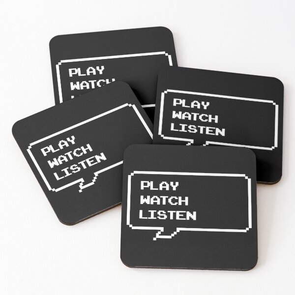 Item preview, Play watch listen retro arcade speech bubble designed and sold by Deegital18.