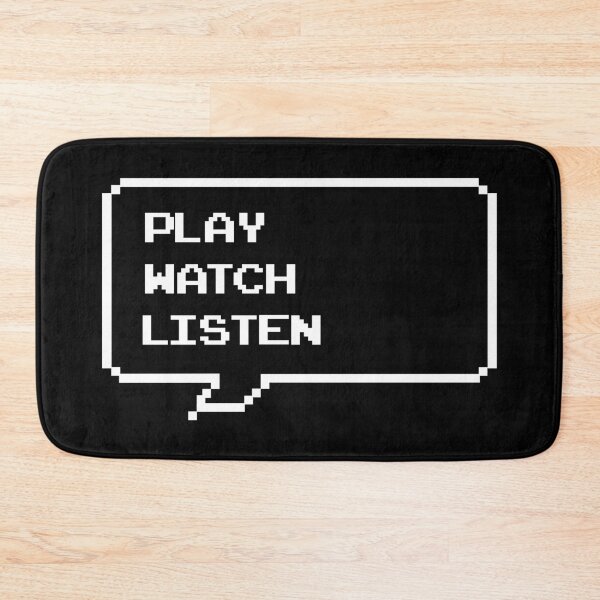 Item preview, Play watch listen retro arcade speech bubble designed and sold by Deegital18.