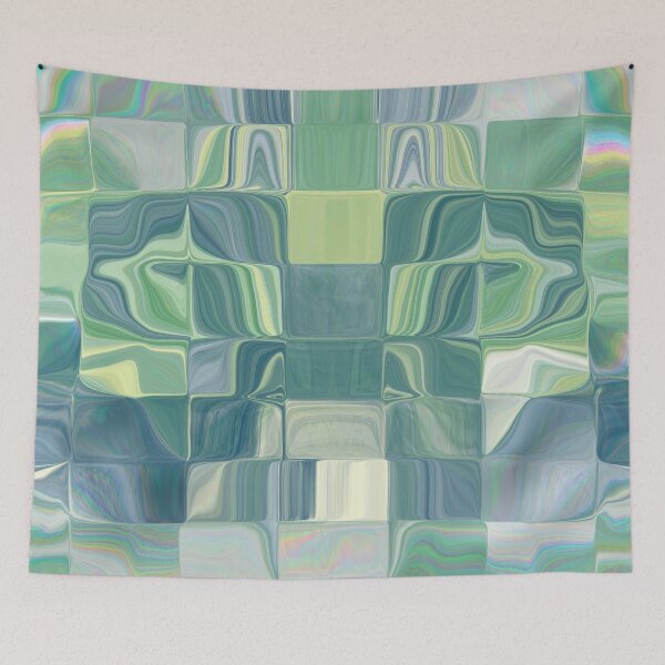 Item preview, Check pattern in green and blue designed and sold by Patricia Piotrak.