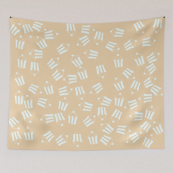 Item preview, Cute cupcake pattern on yellow background designed and sold by Aura-E.