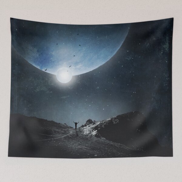 Item preview, Edge of Always - Surreal Landscape at Night designed and sold by Dyrk Wyst Redbubble Shop.