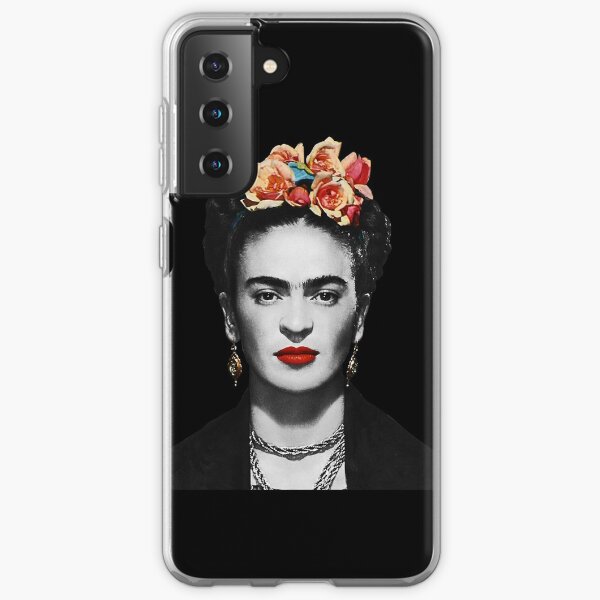 black and white frida kahlo Samsung Galaxy Soft Case