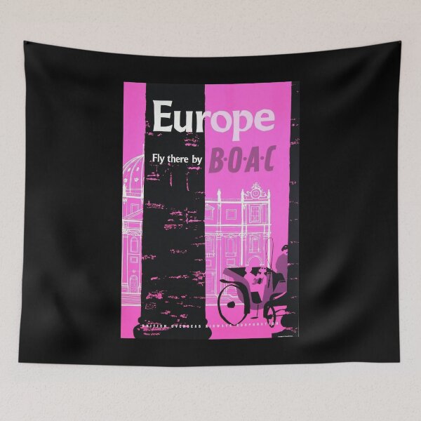 Item preview, Europe fly There retro poster designed and sold by CorasPosters.