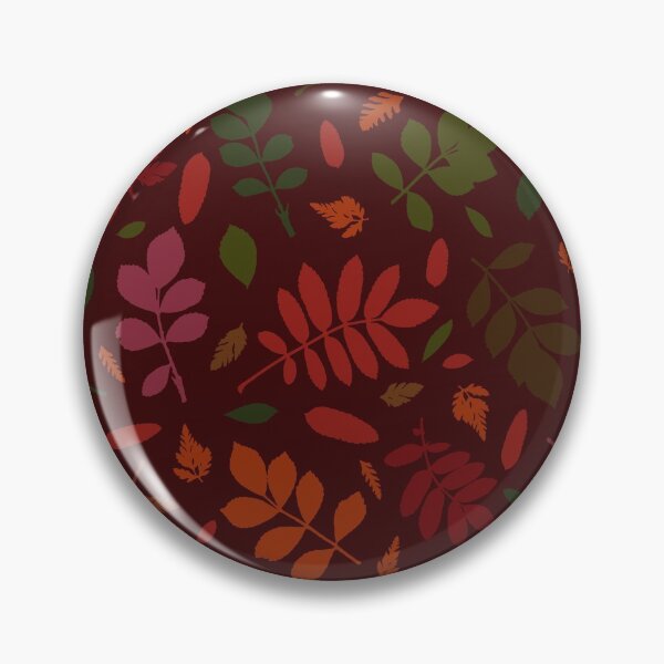 Item preview, Multicolor autumn leaves 8. Wild herbs seamless pattern on maroon brown. Autumn leaf fall. Wild life designed and sold by Yulia Chepurova.