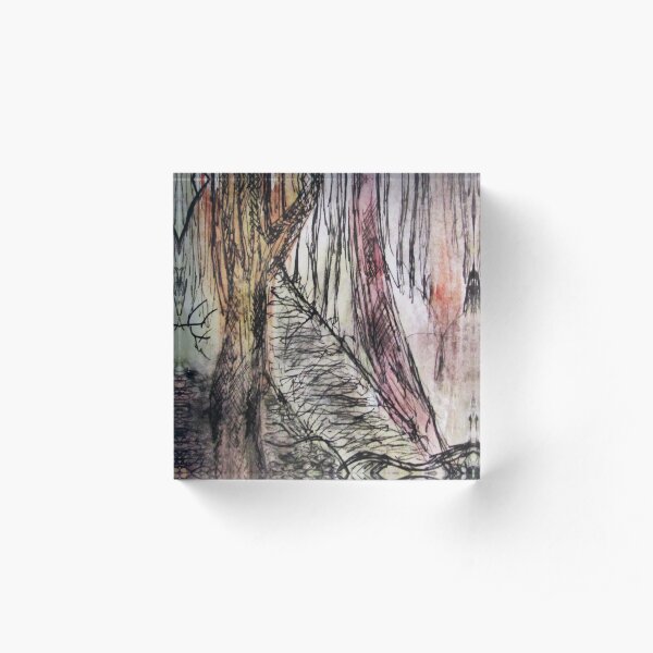 Fog in the Woodland Acrylic Block