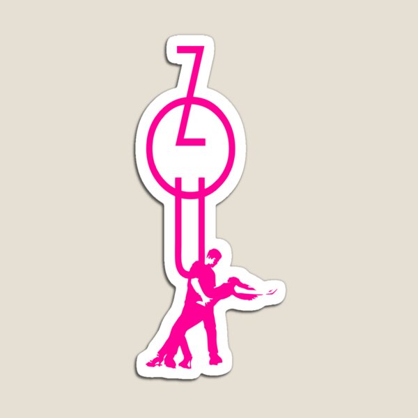 lets dance zouk - pink Magnet