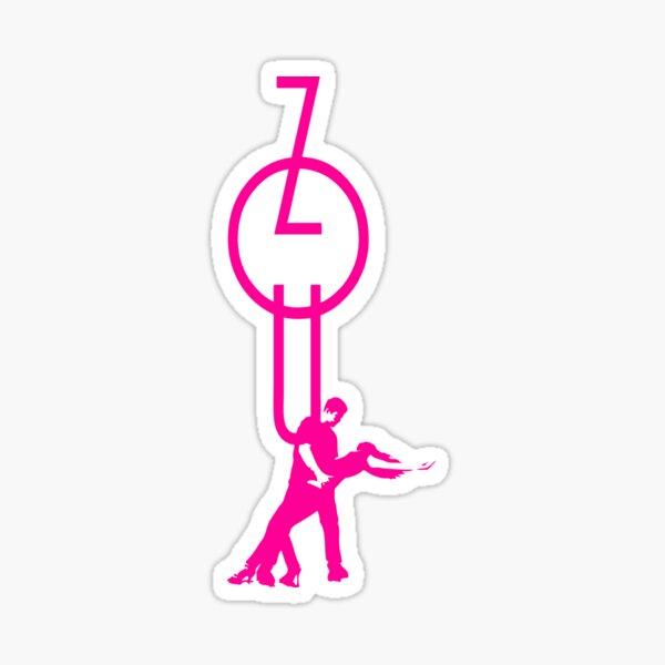 lets dance zouk - pink Sticker