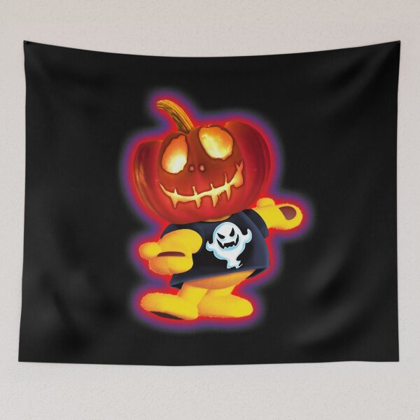 Item preview, Halloween Pumpkin Ted Wall Tapestry by OrganicBeej designed and sold by Brian Curtis.