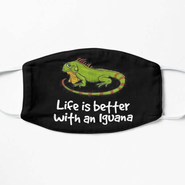 Life is better with an iguana Mask