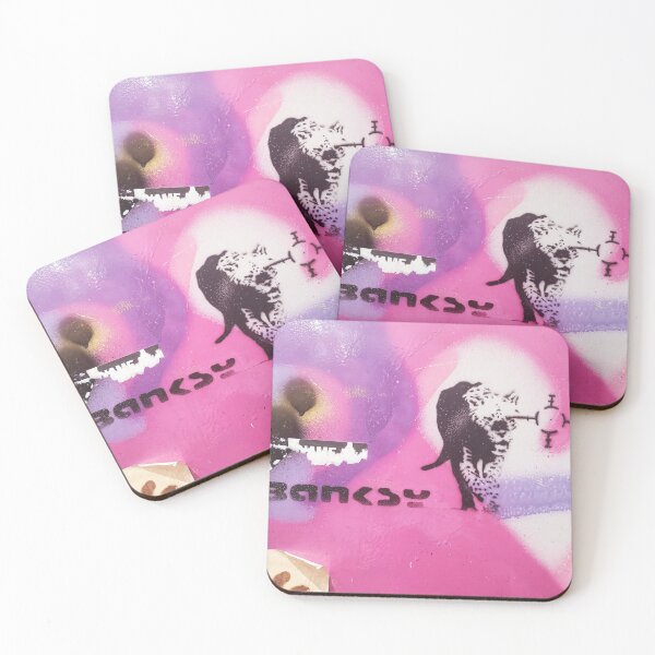 Item preview, BANKSY Pink Mural With Tiger designed and sold by WE-ARE-BANKSY.