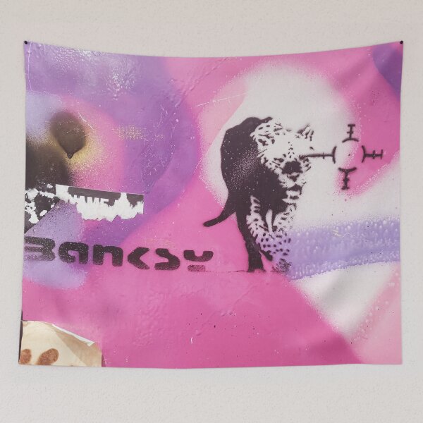 Item preview, BANKSY Pink Mural With Tiger designed and sold by WE-ARE-BANKSY.