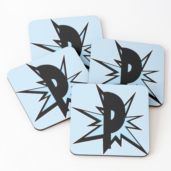 Item preview, Monogram P letter initials in light blue - alphabet designed and sold by MadandMean.