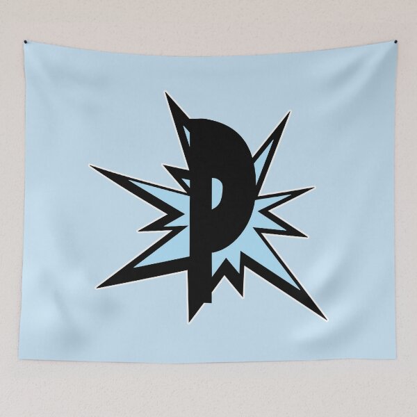 Item preview, Monogram P letter initials in light blue - alphabet designed and sold by MadandMean.