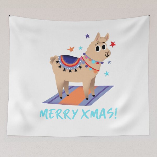 Item preview, Cute Christmas Llama Illustration Merry Xmas designed and sold by MAS-S.