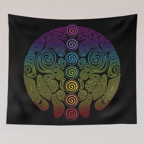 Item preview, 7 Chakra Swirls Tree - 42b ChakraC designed and sold by chakraplaza.