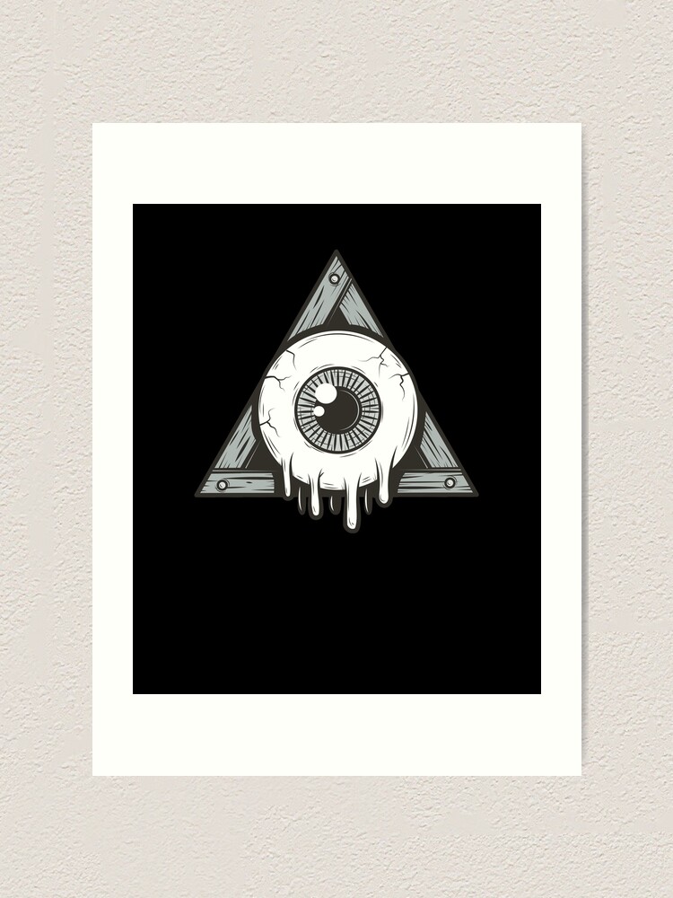 Illuminati Symbol Conspiracy Masonic Triangle Gift Art Print by