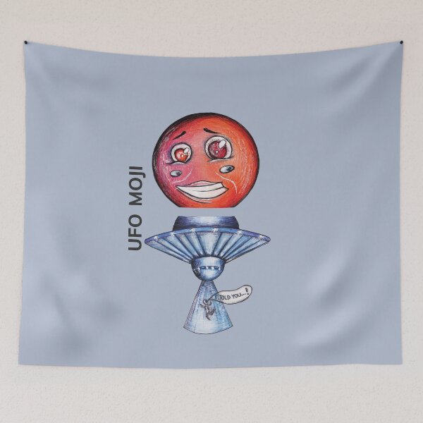 Item preview, UFO MOJI by FrankenDuo spindle blue designed and sold by FrankenDuo.