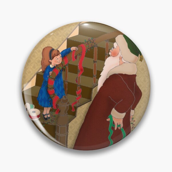 Item preview, Santa And His Decorating Expert designed and sold by Vera Sansone Chazen (veraspeaks).