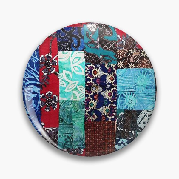 Item preview, Indonesian Batik Patchwork Red Blue Tone designed and sold by Lojicraft.