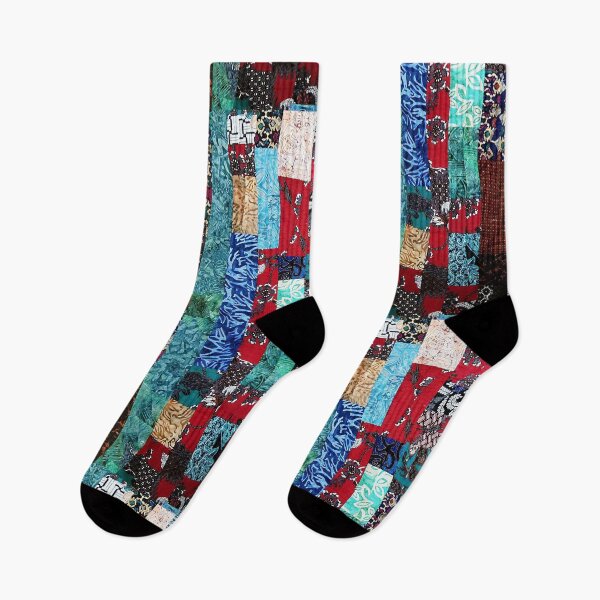 Item preview, Indonesian Batik Patchwork Red Blue Tone designed and sold by Lojicraft.