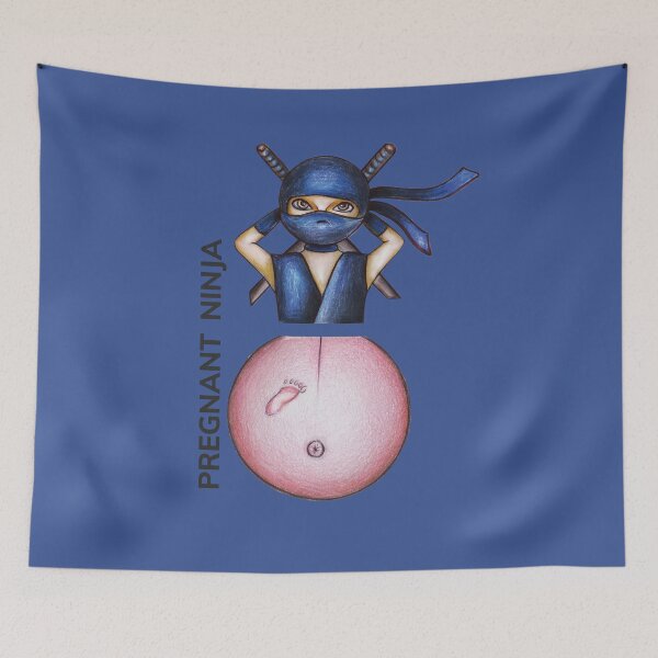 Item preview, PREGNANT NINJA by FrankenDuo azure blue designed and sold by FrankenDuo.