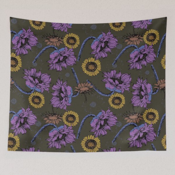 Item preview, Groovy Sunflowers designed and sold by rosamundprints.